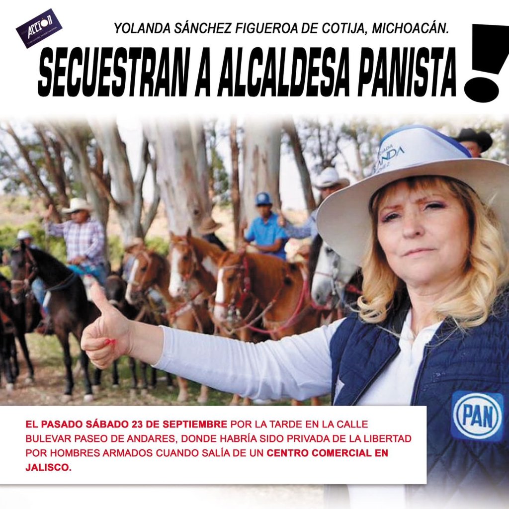 Secuestran a alcaldesa de Cotija, Michoacán en&nbsp;Zapopan