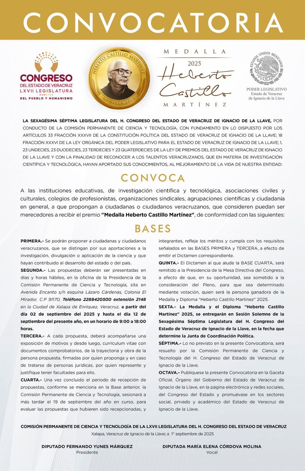 Abren convocatoria para la Heberto&nbsp;Castillo