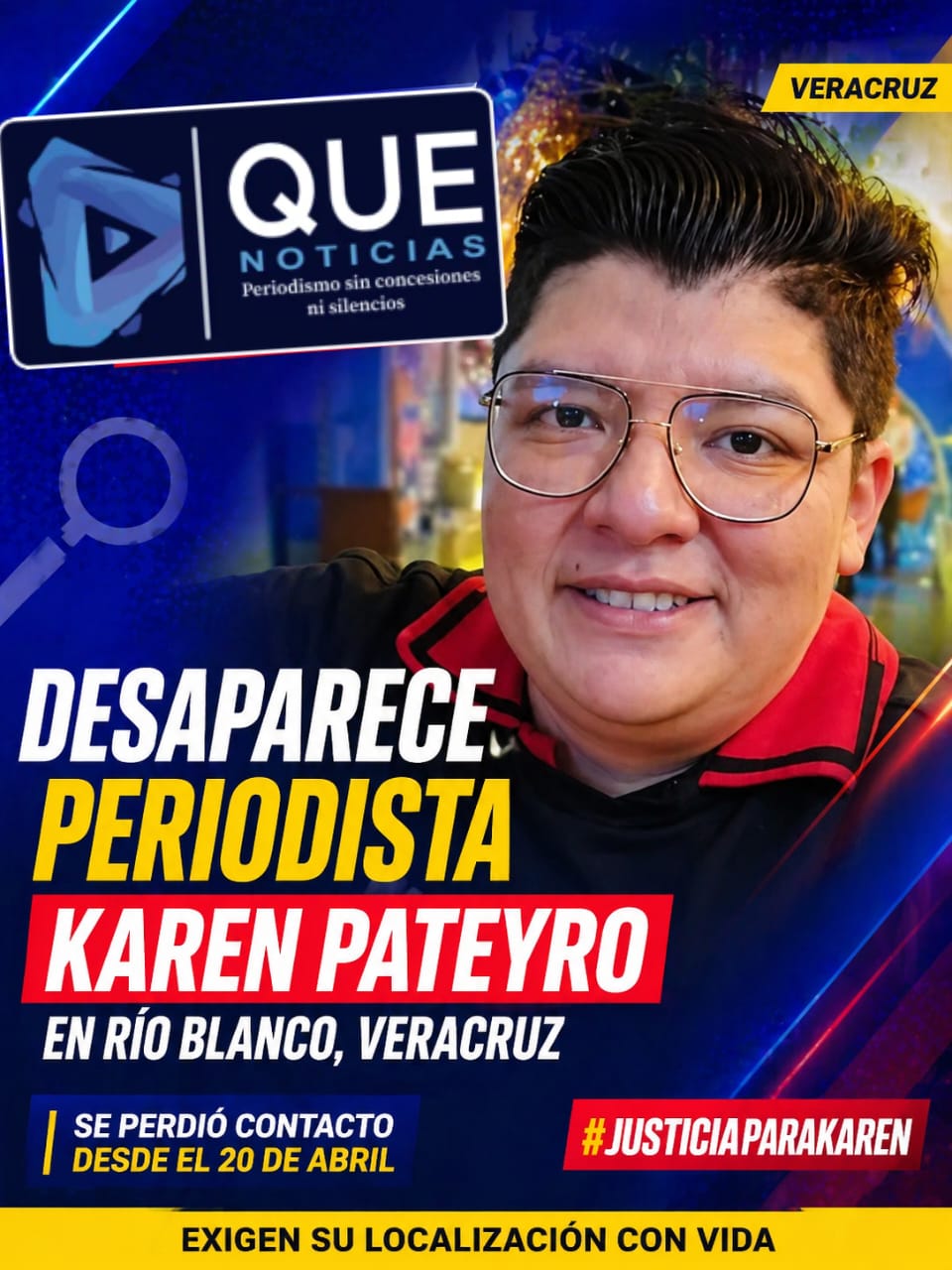 Desaparece periodista Karen Pateyro en Veracruz